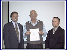 Steven Blank with certificate